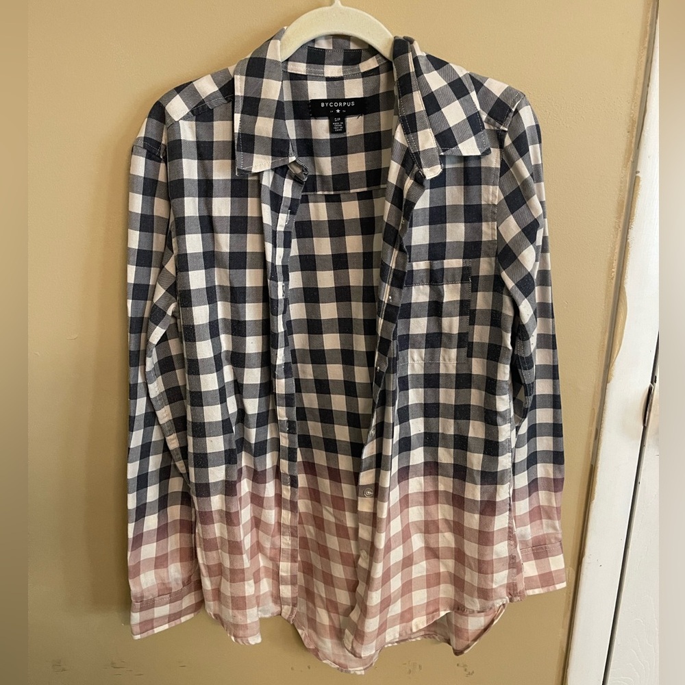 Bycorpus ombré flannel shirt in size small